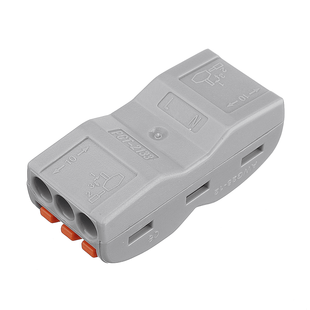 Excellway 3Pin Wire Docking Connector Termainal Block Universal Quick Terminal Block SPL-3 Electric Cable Wire Connector Terminal 0.08-4.0Mm² - MRSLM