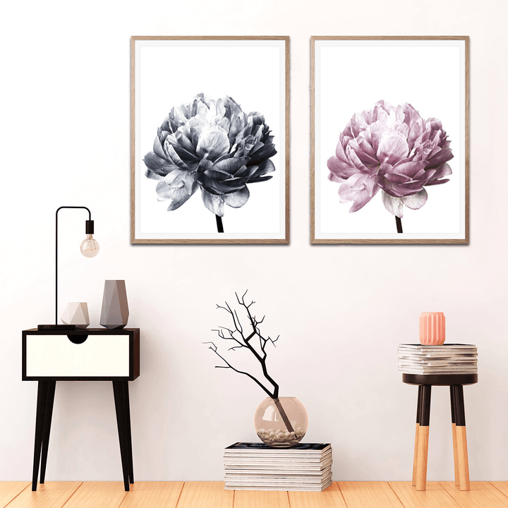 20X30/30X40Cm Flower Modern Wall Art Canvas Paintings Picture Home Decor Mural Poster with Frame - MRSLM