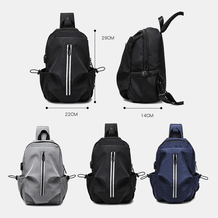 Men Fashion Casual Chest Bag Shoulder Bag Travel Bag Business Bag - MRSLM