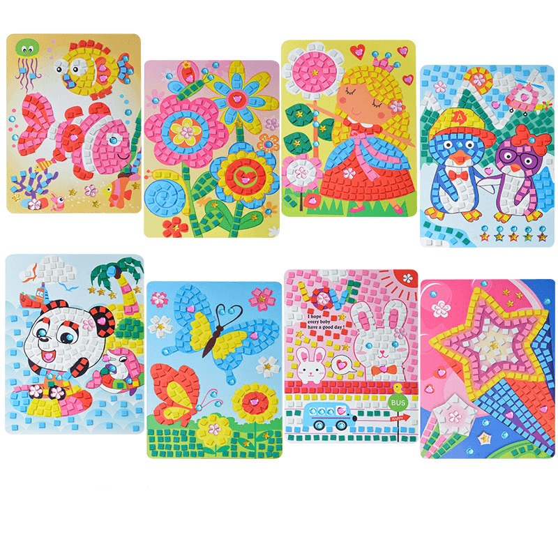 Children'S Handmade Materials EVA Diamond Mosaic Paste Painting Puzzle Stickers - MRSLM