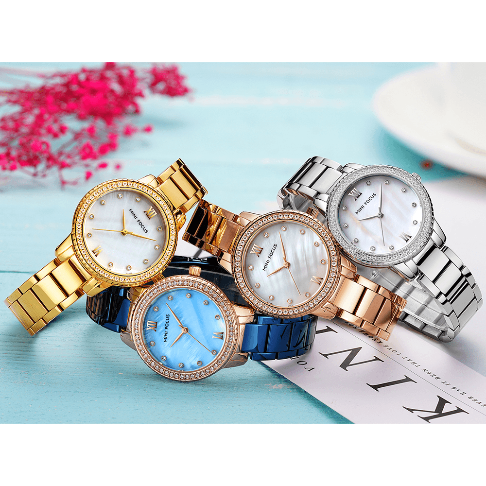 MINI FOCUS MF0226L Luxury Brand Fashion Style Women Wristwatch Diamond Ladies Quartz Watch - MRSLM