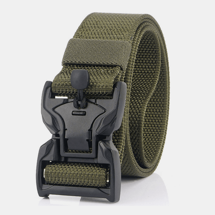 Men Nylon Braided 125Cm Magnet Quick Release Buckle Wear-Resistant Outdoor Military Training Tactical Belts - MRSLM