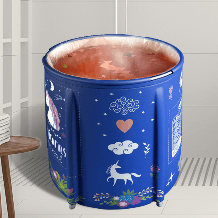 70Cm Folding Bathtub Portable Bath Bucket Adult Tub Baby Swimming Pool SPA Bathroom Home - MRSLM