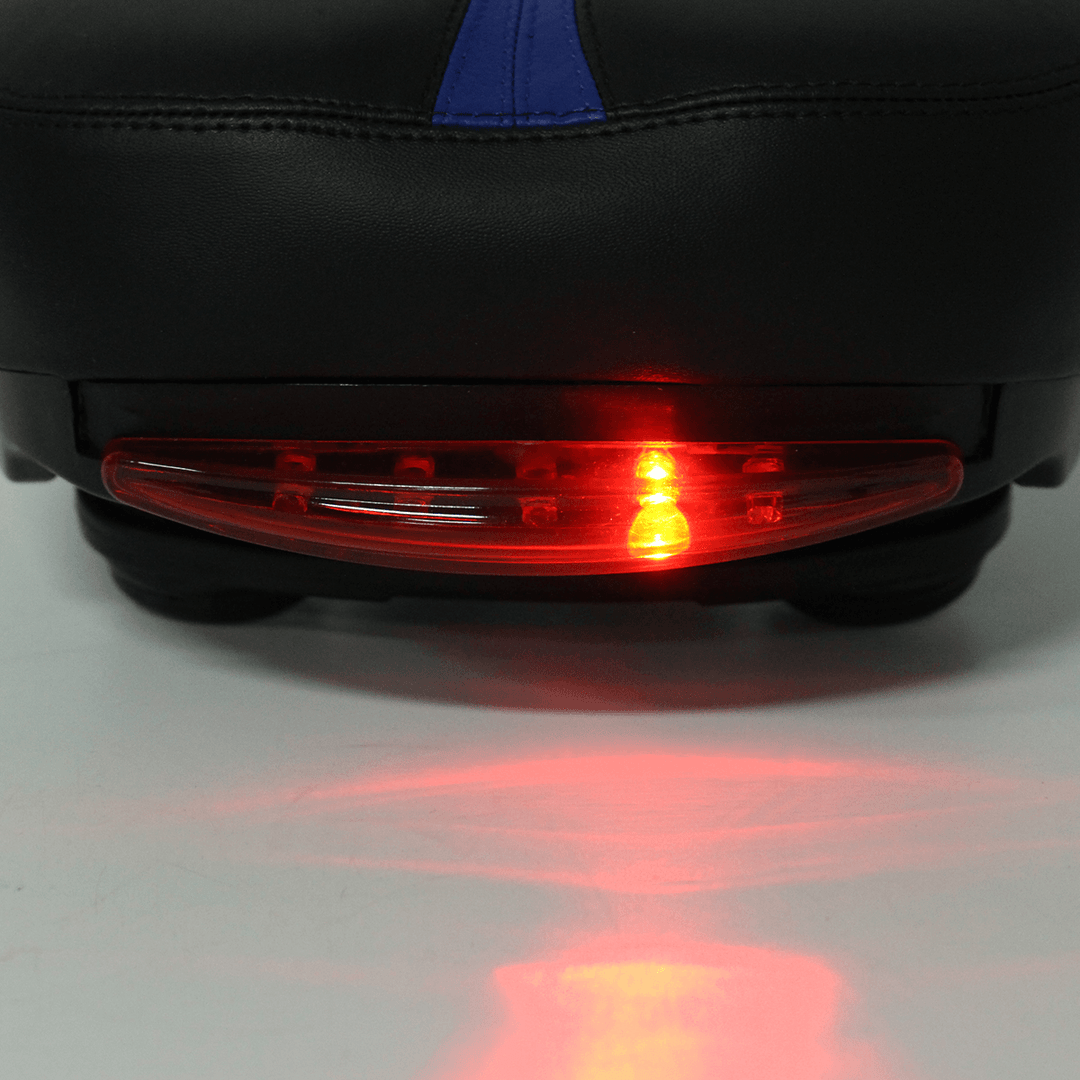 BIKIGHT LED Bike Seat Safety Taillight Breathable Shockproof Cycling Saddle Seat Cushion - MRSLM