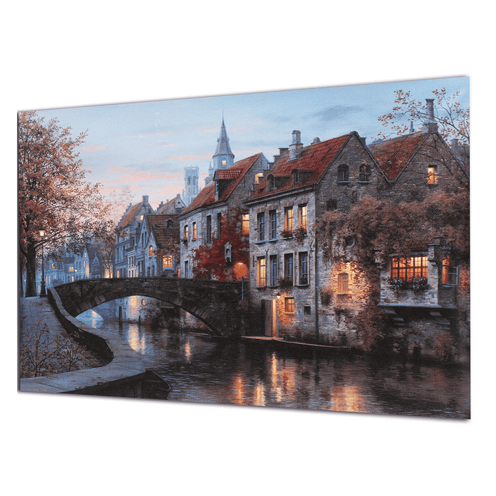 40X30Cm Cityscape River Print Art Paintings Picture Poster Home Wall Art - MRSLM