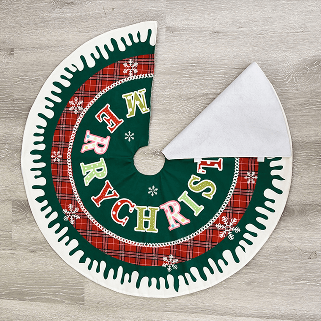 2020 Christmas Decor 87Cm Christmas Tree Skirt Mat Edge Border round Mat Carpet for Home Living Room Decoration - MRSLM