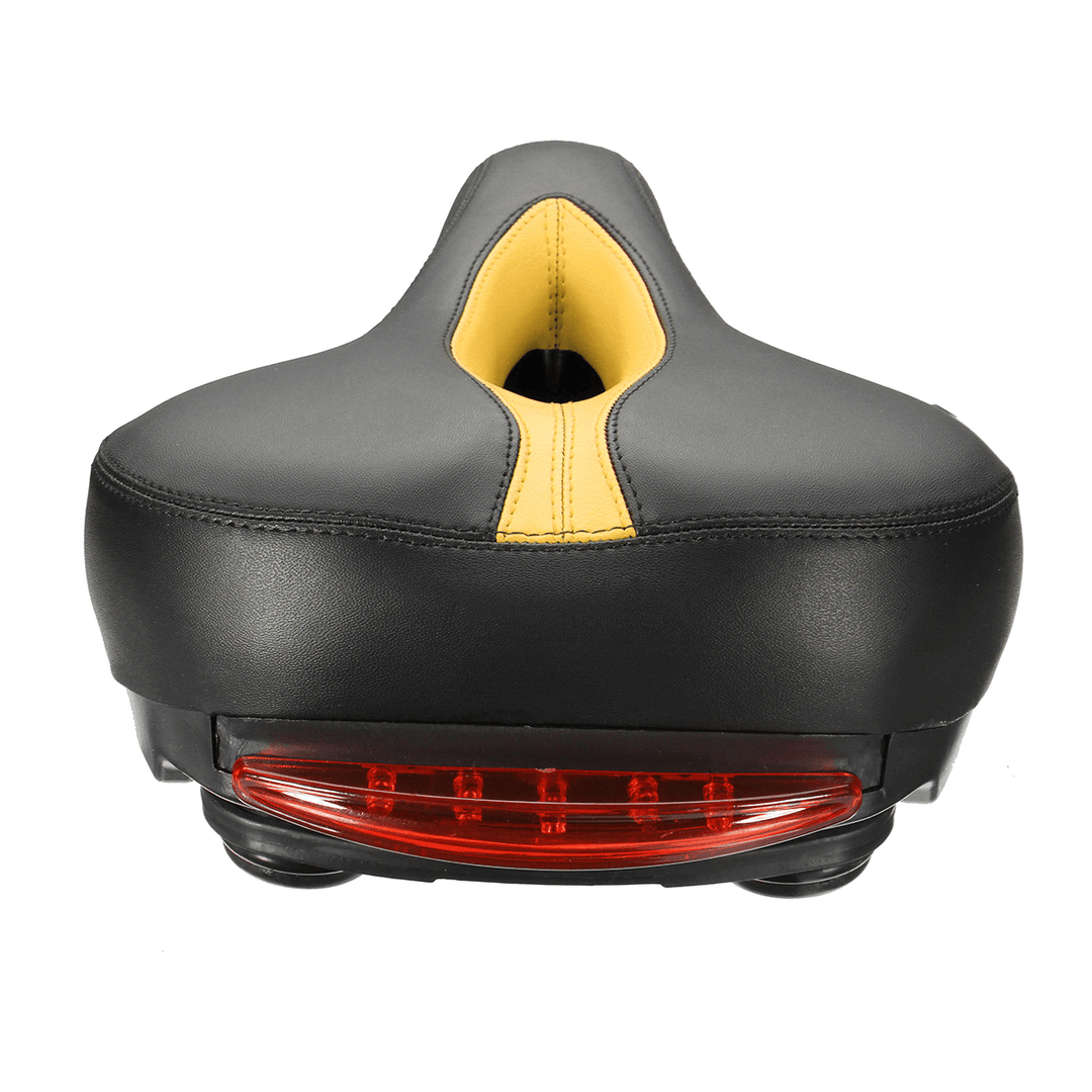 BIKIGHT LED Bike Seat Safety Taillight Breathable Shockproof Cycling Saddle Seat Cushion - MRSLM