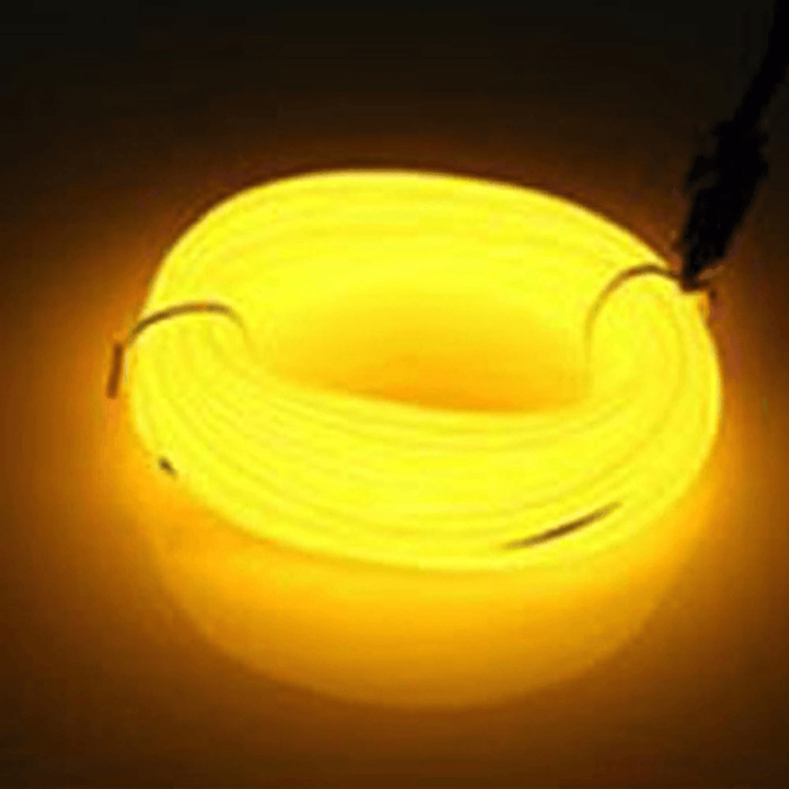 6Mm EL Wire LED Neon Light Flexible Light Strip LED Rope Tube Sewable Tagled Lamp for Home Dance Party Car Decor - MRSLM