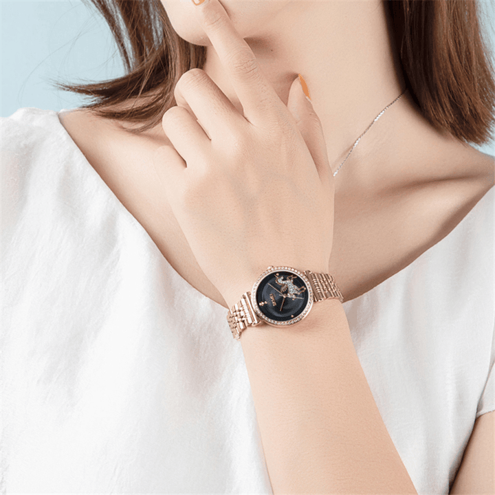 SKMEI 1686 Elegant Women Watch Fashion Casual Steel Strap Waterproof Female Quartz Watch - MRSLM