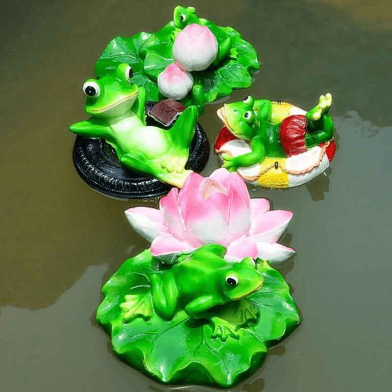 Floating Pond Decor Outdoor Simulation Resin Cute Swimming Pool Lawn Frog Decorations Ornament Garden Art in Water - MRSLM