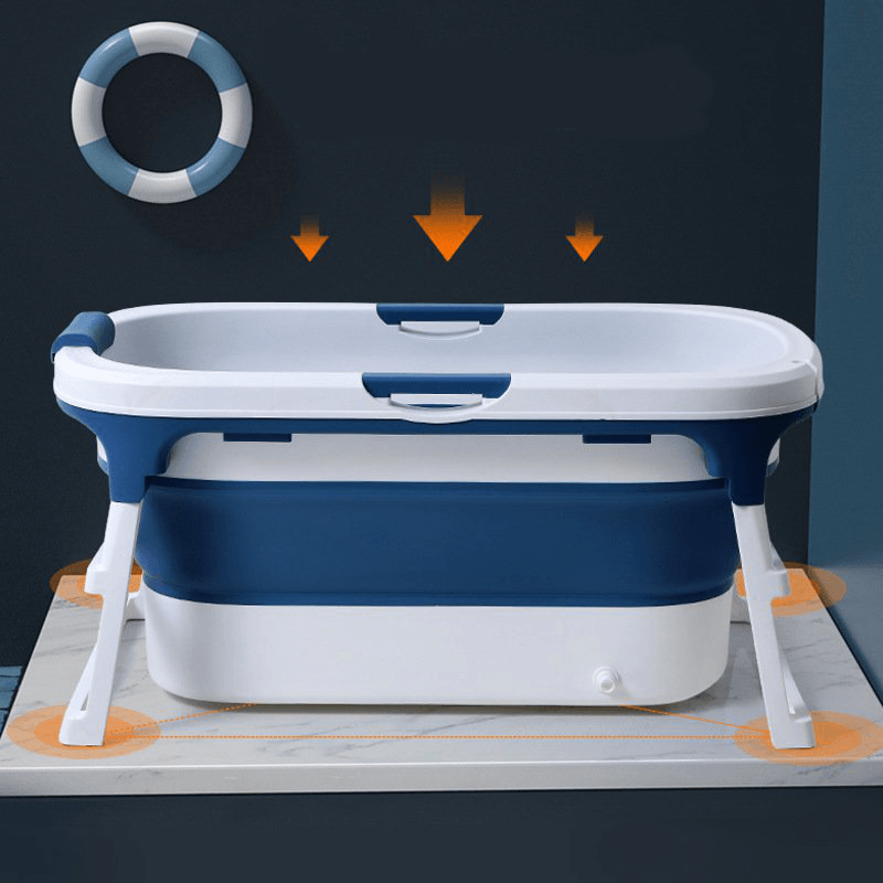 111*63*55Cm Large Deep Folding Bath Tub Adults Bath Tub Children Bath Tub with Lid - MRSLM