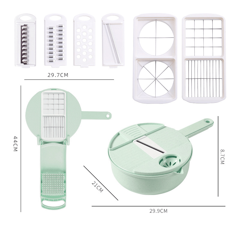 9 in 1 Multifunctional Easy Food Chopper Cutter Vegetable Cutter Blender Chopper Slicer - MRSLM