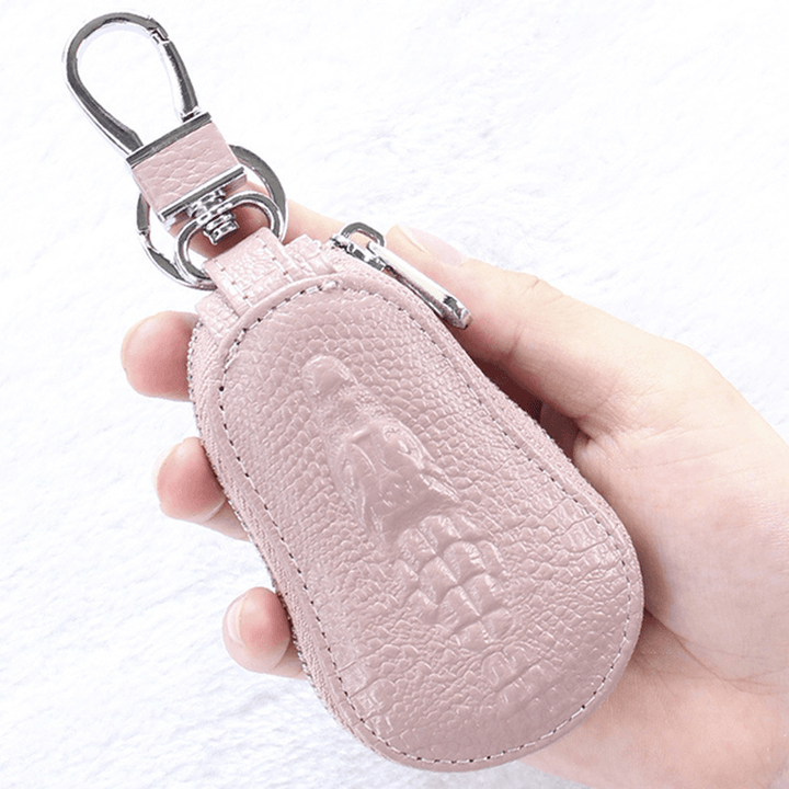 Men Women Genuine Leather Car Key Case Key Bag Wallet - MRSLM