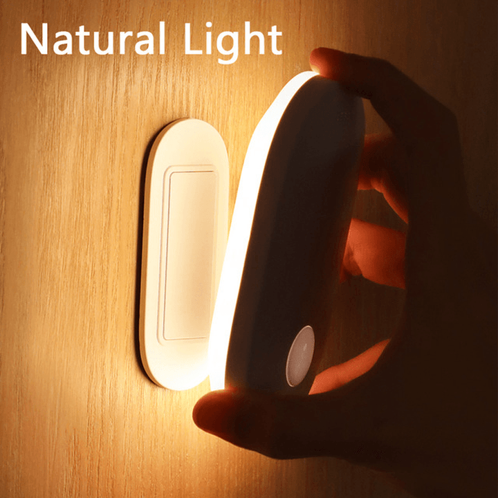 Baseus® PIR Motion Sensor Night Light Human Induction Backlight Magnetic LED Light Rechargeable Bedside Lamp Wall Lamp for Home - MRSLM