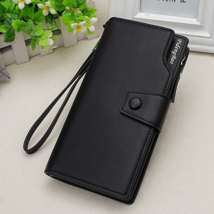 Women 11 Credit Card Holders 6 Inches Cell Phone PU Leather Wallet Clutch Wallet - MRSLM