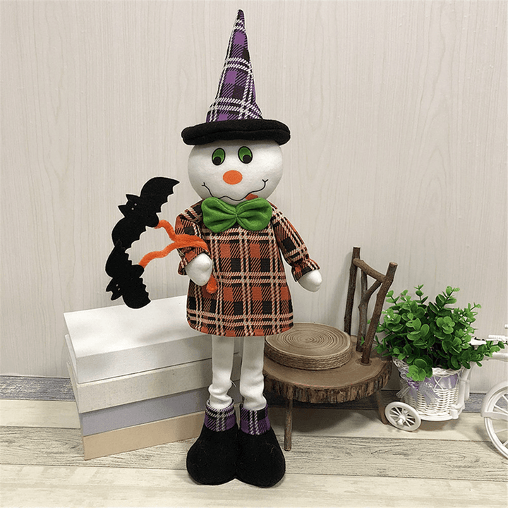 Stretchable Stuffed Plush Toy Halloween Party Cute Pumpkin Witch Decoration Toys - MRSLM