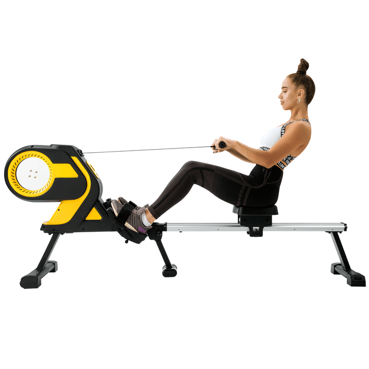 [USA Direct] Bominfit Magnetic Rowing LCD Monitor 46" Slide Rail Folding Exercise Machine for Home Gym Cardio Workout - MRSLM