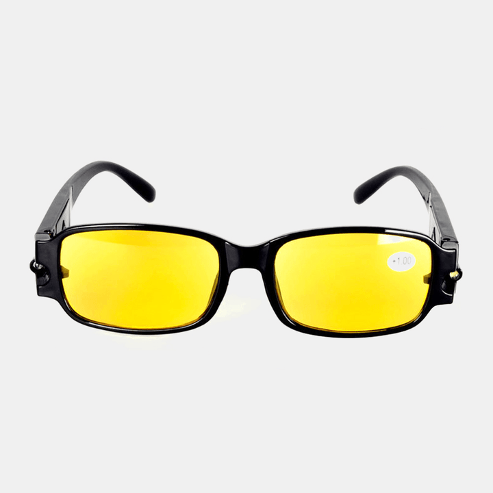 Men Full Frame Multifunction LED Night Vision with Lamp Currency Detector Illumination UV Protection Polarized Sunglasses - MRSLM