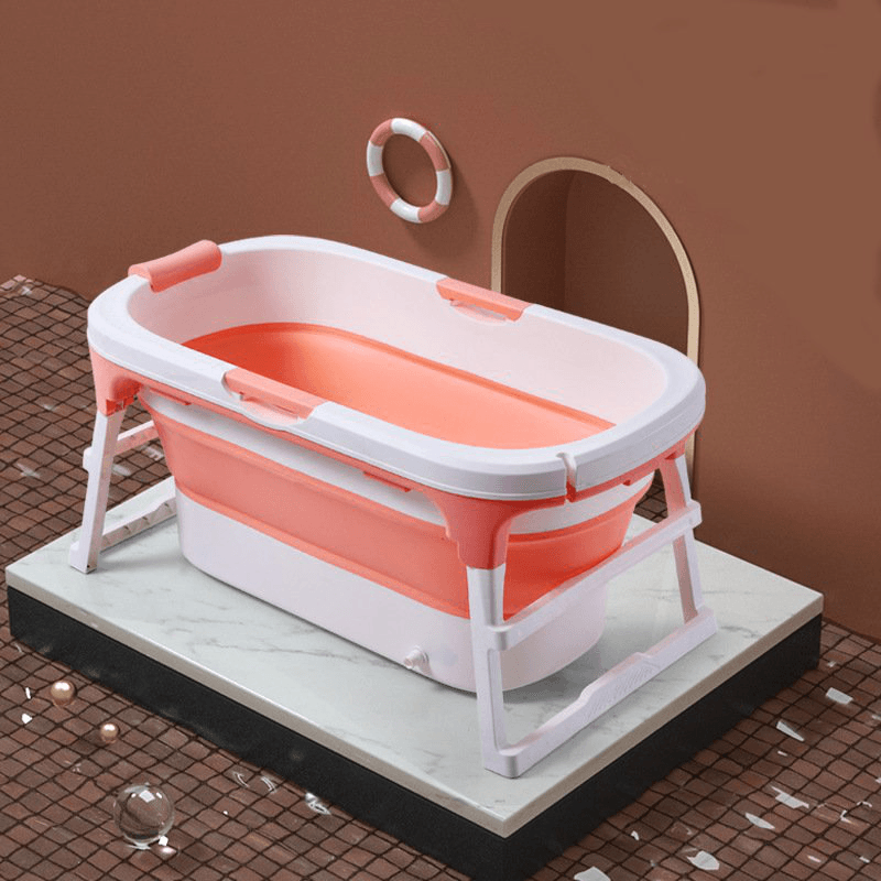 111*63*55Cm Large Deep Folding Bath Tub Adults Bath Tub Children Bath Tub with Lid - MRSLM