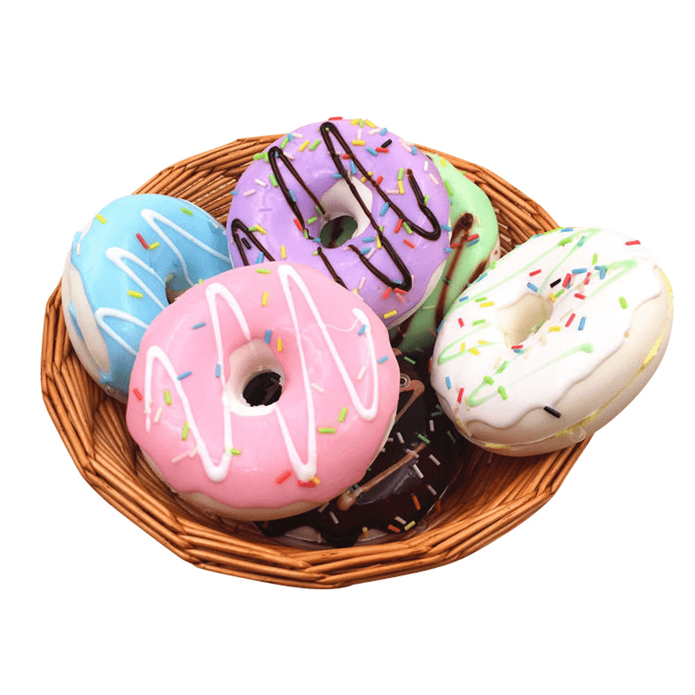 10Cm Cute Donuts Big Bread Charms Kawaii Squishy Soft Bag Keychain Straps Decor - MRSLM