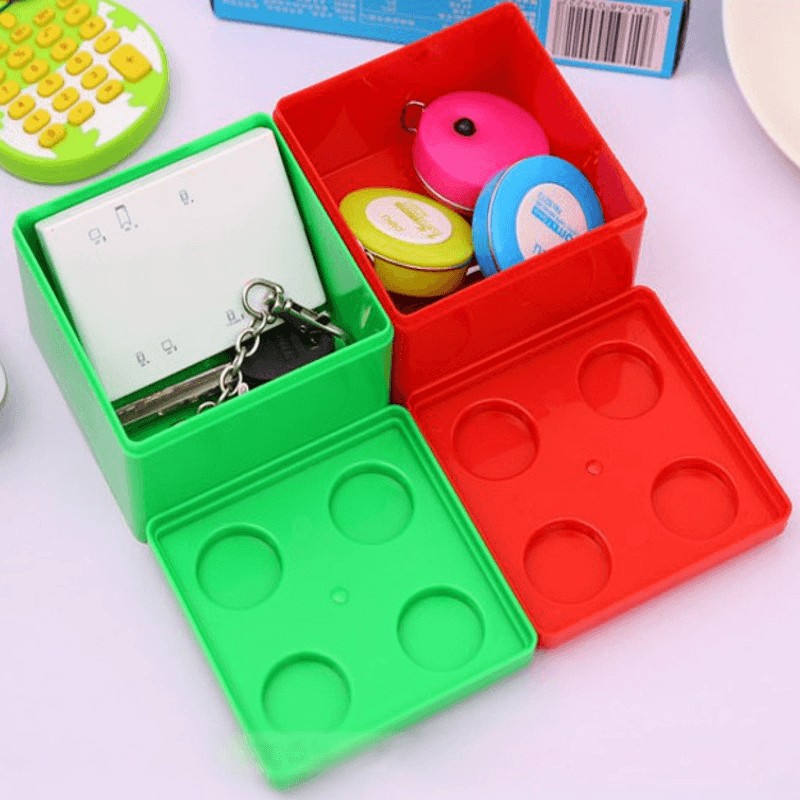 Mini Handy Plastic Jigsaw DIY Superposition Overlay TV Remote Control Cosmetic Bottles Storage Box - MRSLM