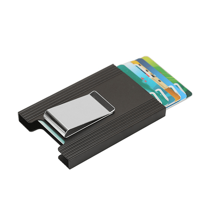 Ipree® Aluminum Alloy Card Holder Credit Card Case ID Card Box Metal Wallet Men Clip Business Travel - MRSLM