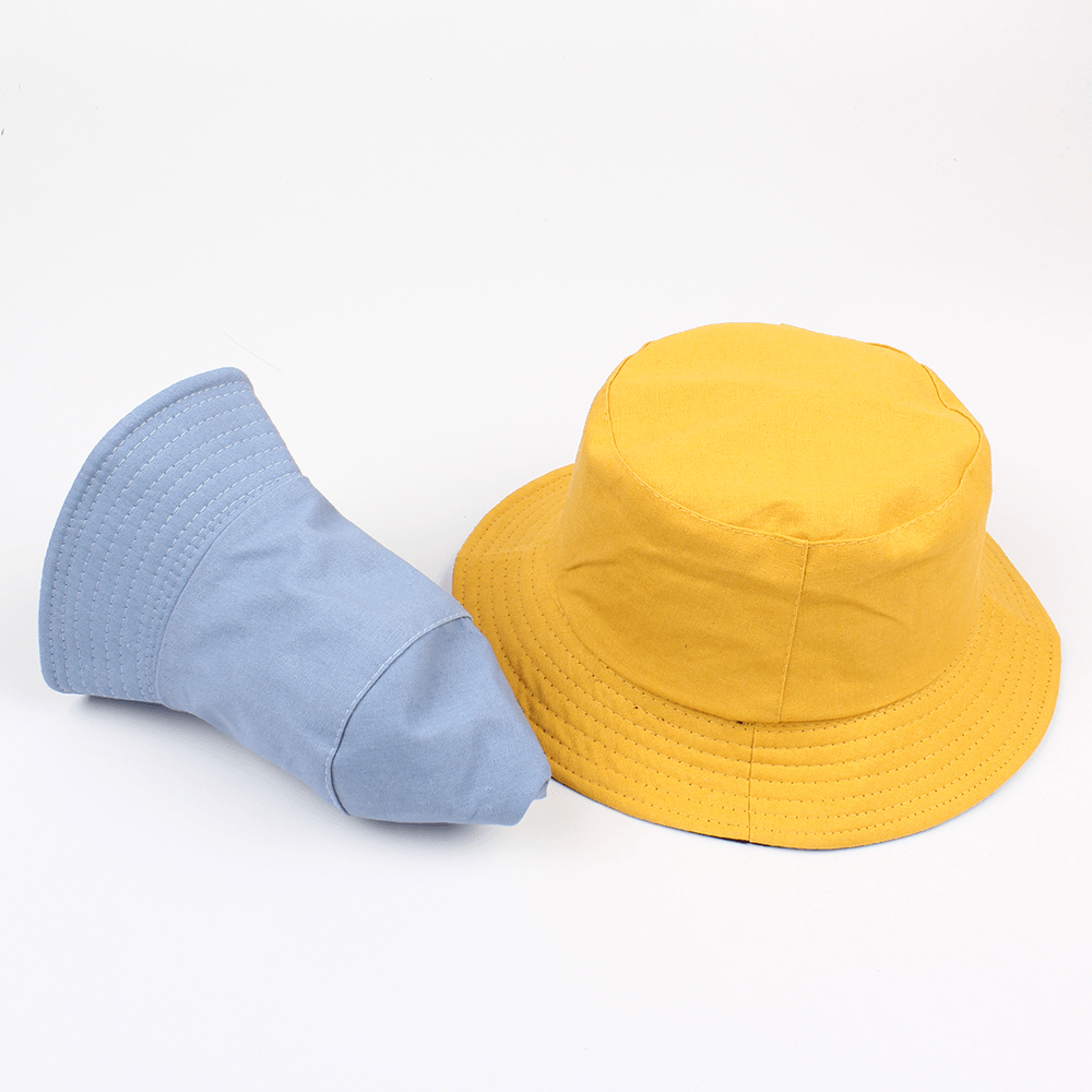 Women Solid Color Foldable Casual Fisherman Hat - MRSLM