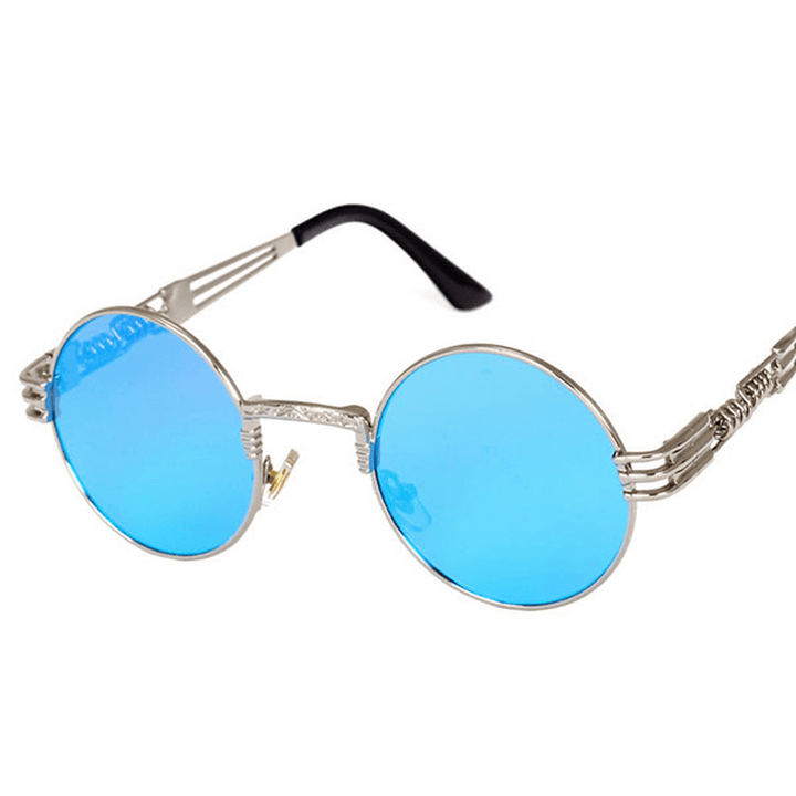 Women Classic Gothic round Steampunk Sunglasses - MRSLM