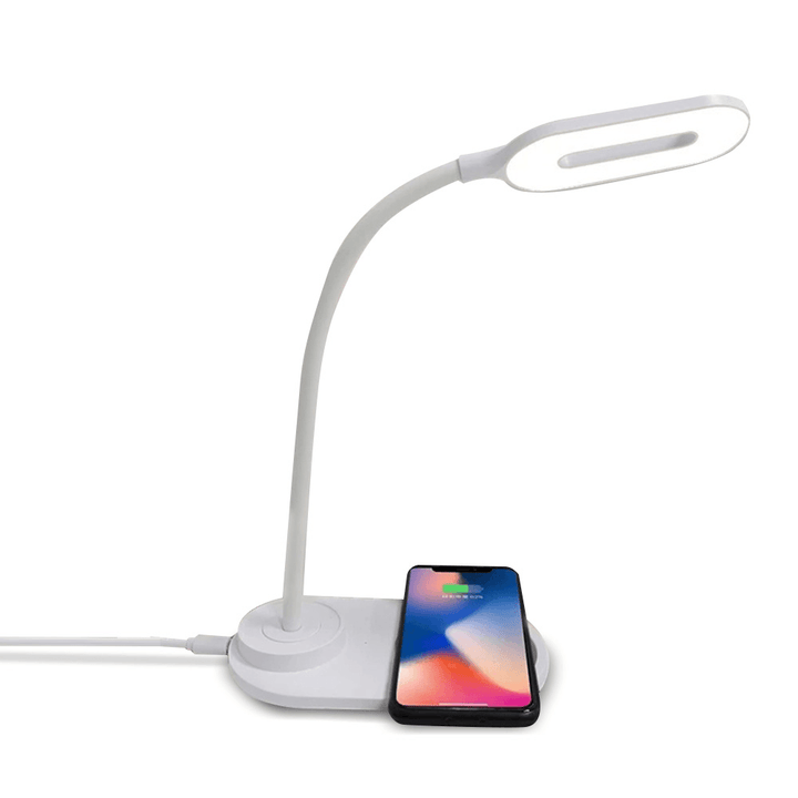 Quick Wireless Charging LED Table Desk Lamp Portable Eye Protect 360 Degree Flexible Touch Control Night Light - MRSLM