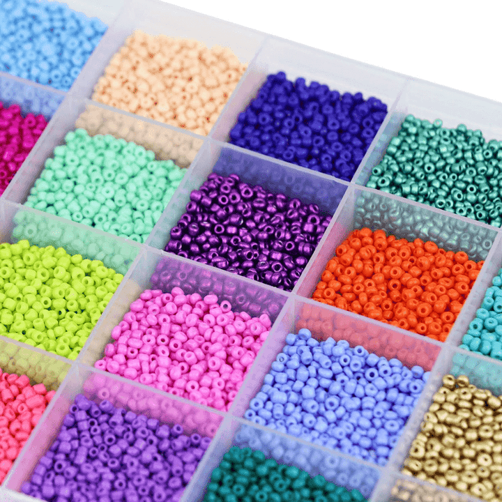 24000 Pcs Glass Seed Beads 2MM Small Beads for Jewelry Makin - MRSLM