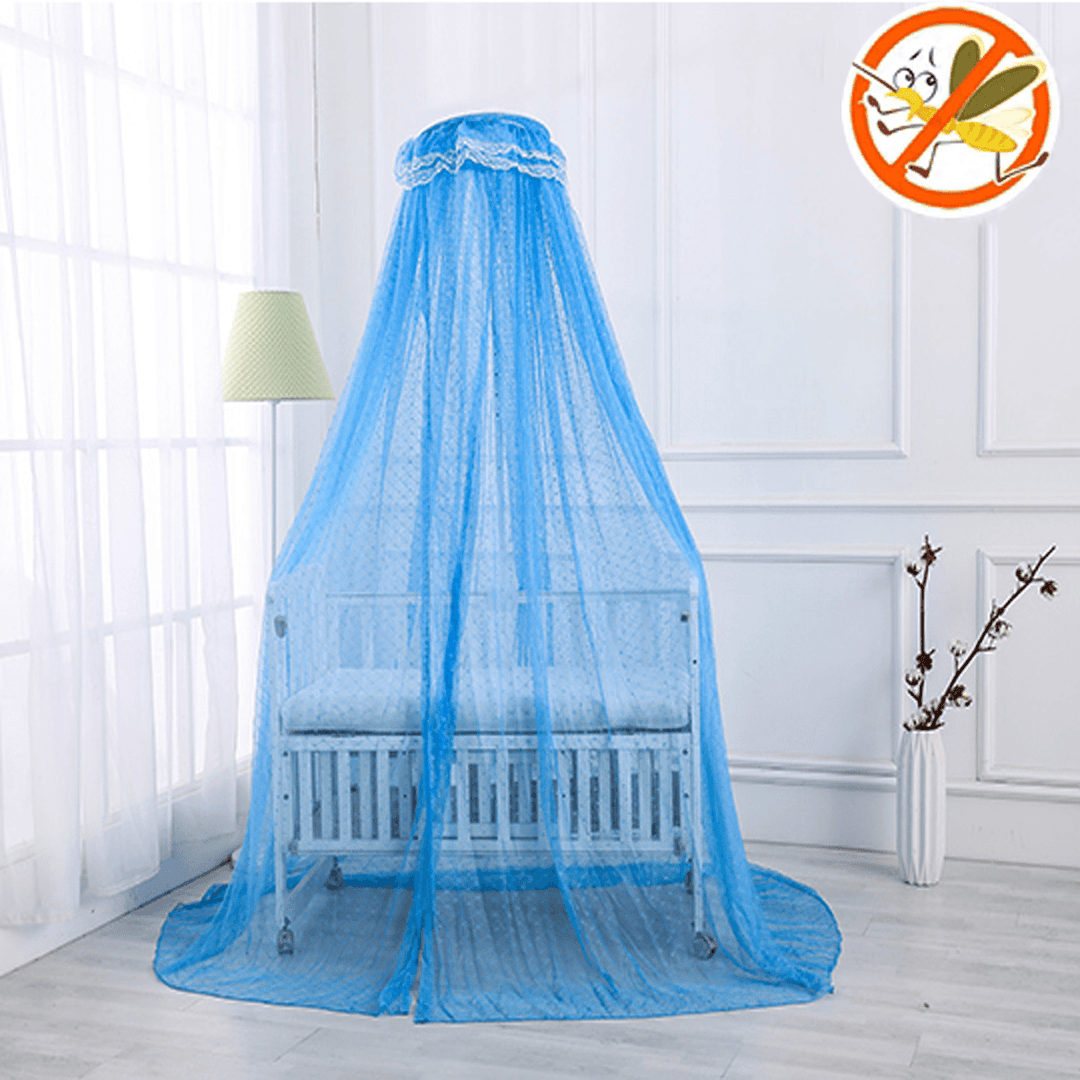 Kids Baby Bed Canopy Bedcover Mosquito Net Curtain Bedding Cotton Dome Tent - MRSLM