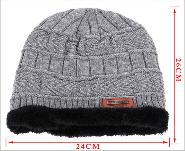 Men'S plus Fleece Knitted Hat Ladies - MRSLM