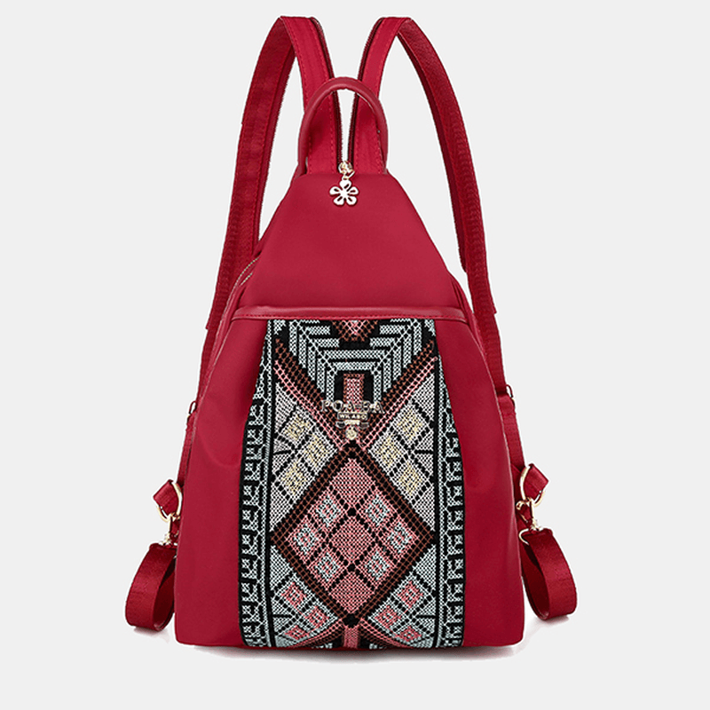 Women Fashion Elephant Pattern Embroidery Cute Chest Bag Backpack - MRSLM