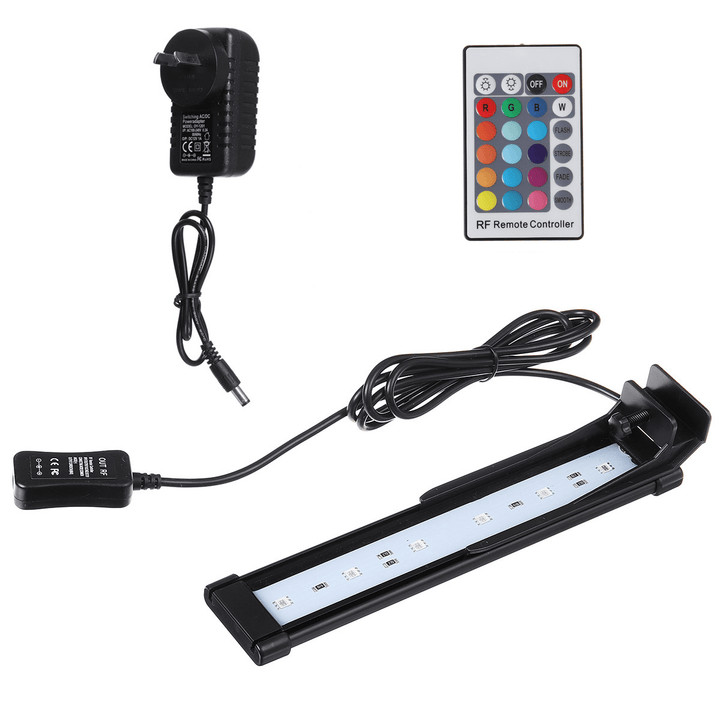 22CM Aquarium Cover Lighting Color Change Remote Control Dimmable RGBW LED Light Suitable for Aquarium/Fish Tank - MRSLM