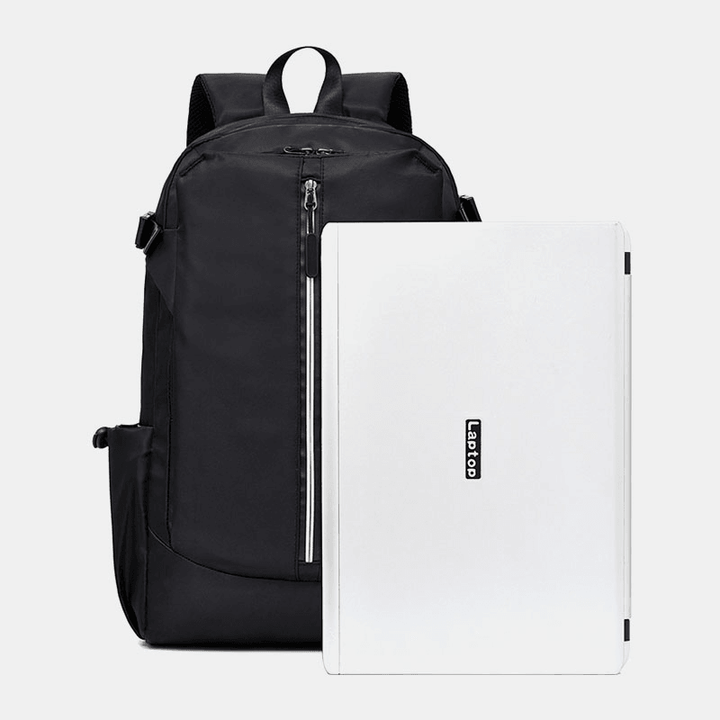 Men Large Capacity with USB Charging Solid Travel Business Backpack - MRSLM