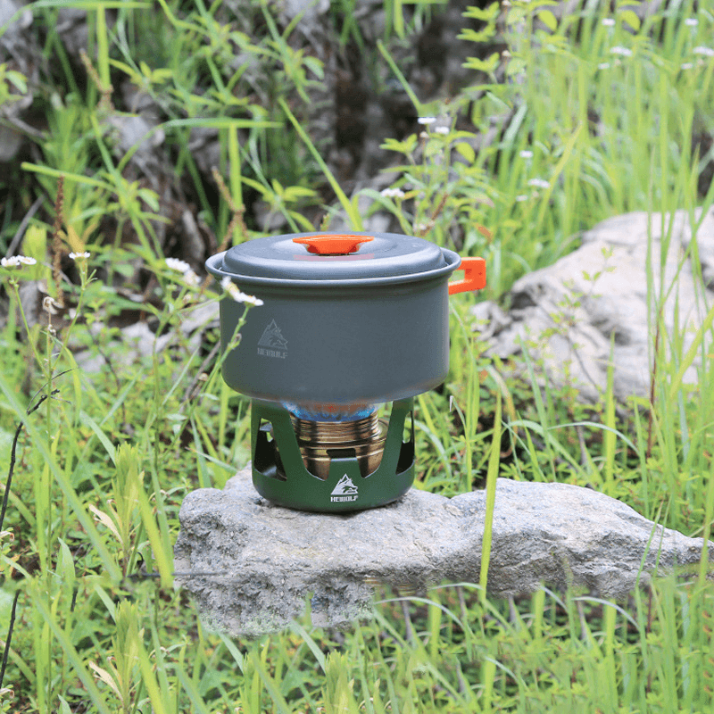 Hewolf HW-1836 Outdoor Portable Alcohol Cooking Stove Mini Burner Furnace Camping Picnic - MRSLM