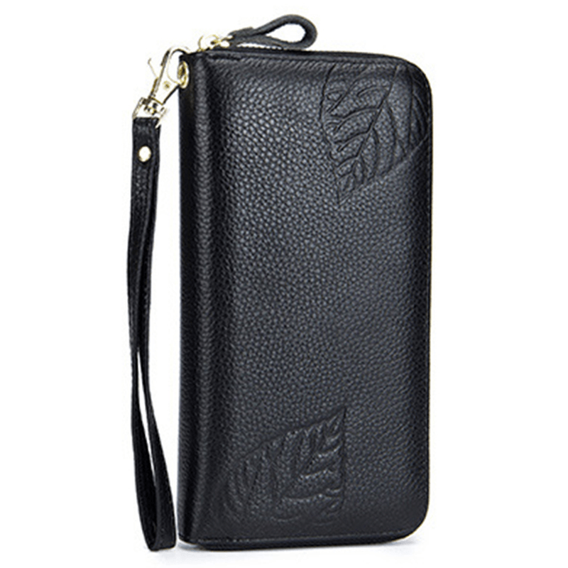 RFID Genuine Leather 6Inch Phone Bag Long Wallet - MRSLM