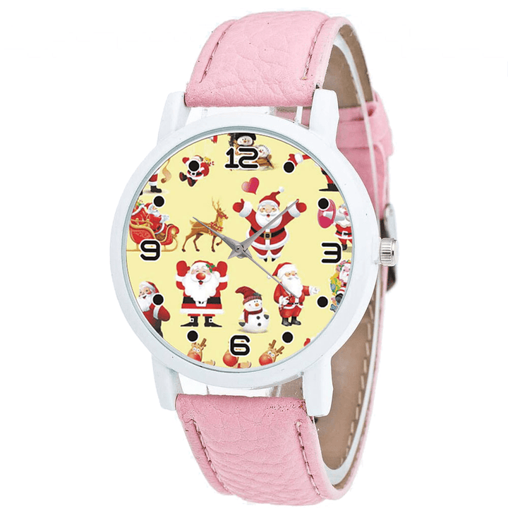 Cartoon Santa Claus Pattern Cute Kid Watch Fashion Children Quartz Watch - MRSLM