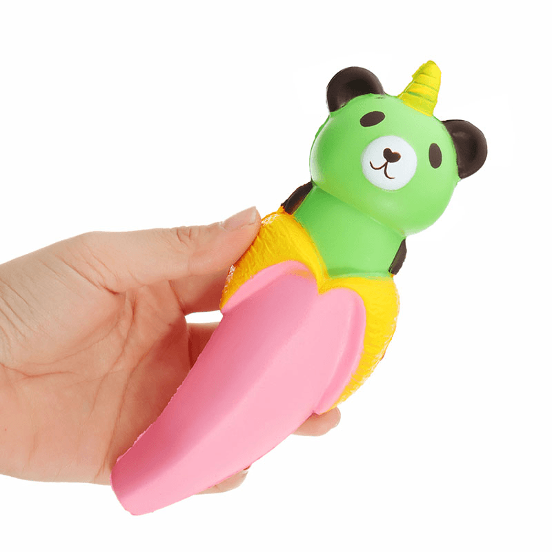 Sanqi Elan Banana Bear Squishy 18*6Cm Slow Rising with Packaging Collection Gift Soft Toy - MRSLM