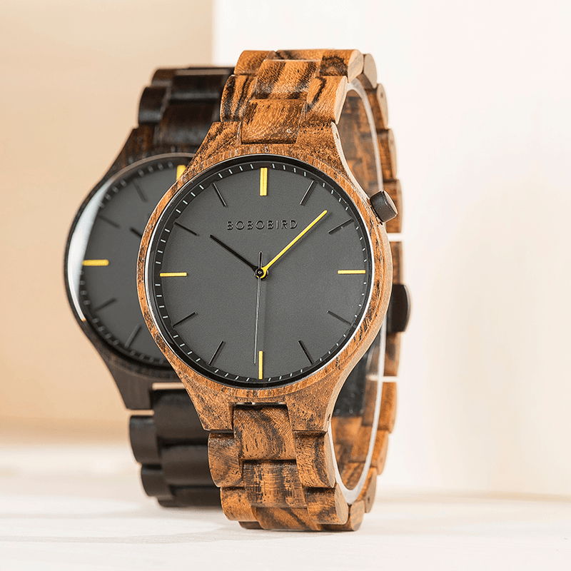 BOBO BIRD S27 Casual Style Men Wrist Watch Wooden Creative Quartz Watches - MRSLM