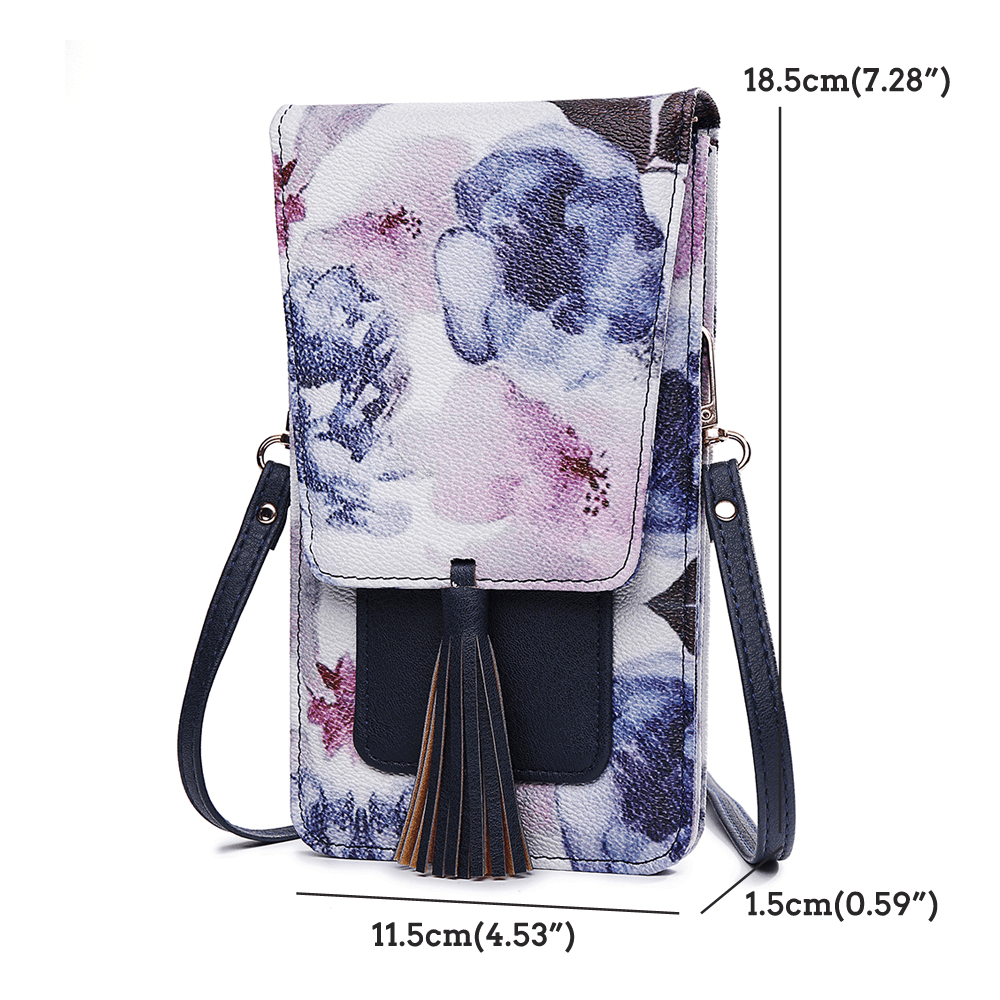 Women Casual Multi-Color Flower National Phone Bag - MRSLM