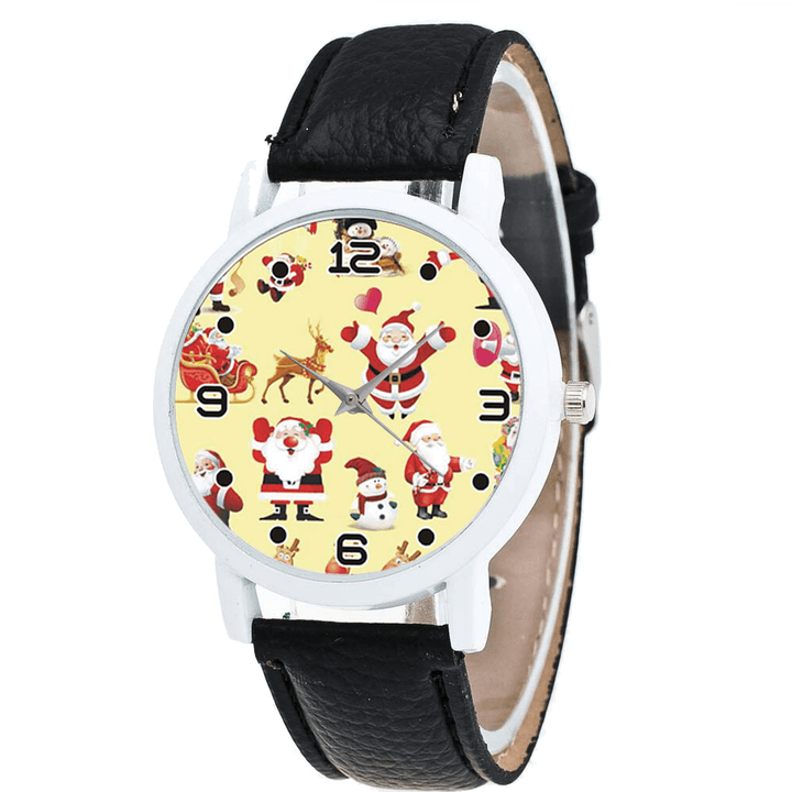 Cartoon Santa Claus Pattern Cute Kid Watch Fashion Children Quartz Watch - MRSLM