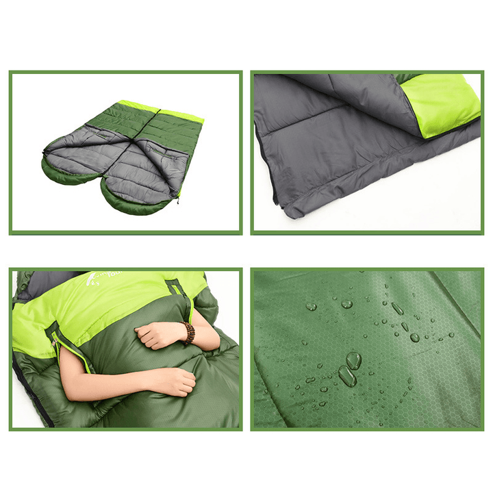 WIND TOUR Adults Spliceable 1.5KG Cotton Sleeping Bags Outdoor Sports Thicken Hiking Camping Warm Sleeping Bag - MRSLM