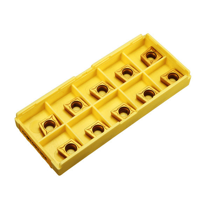 Drillpro 10Pcs CCMT09T304 CCMT32.5 Carbide Insert for Lathe SCLCR Turning Tool Holder - MRSLM