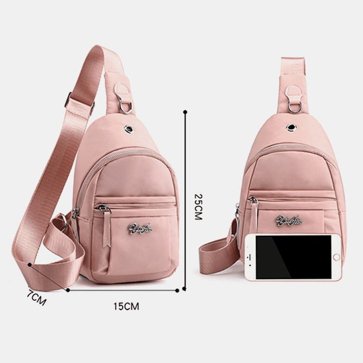 Women Nylon Waterproof Chest Bag Crossbody Bag - MRSLM