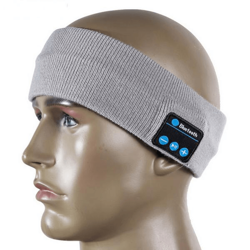 Bluetooth Sport Sweat Headbrand Wireless Hands-Free Music Sports Smart Caps Call Answer Ears-Free Hea - MRSLM