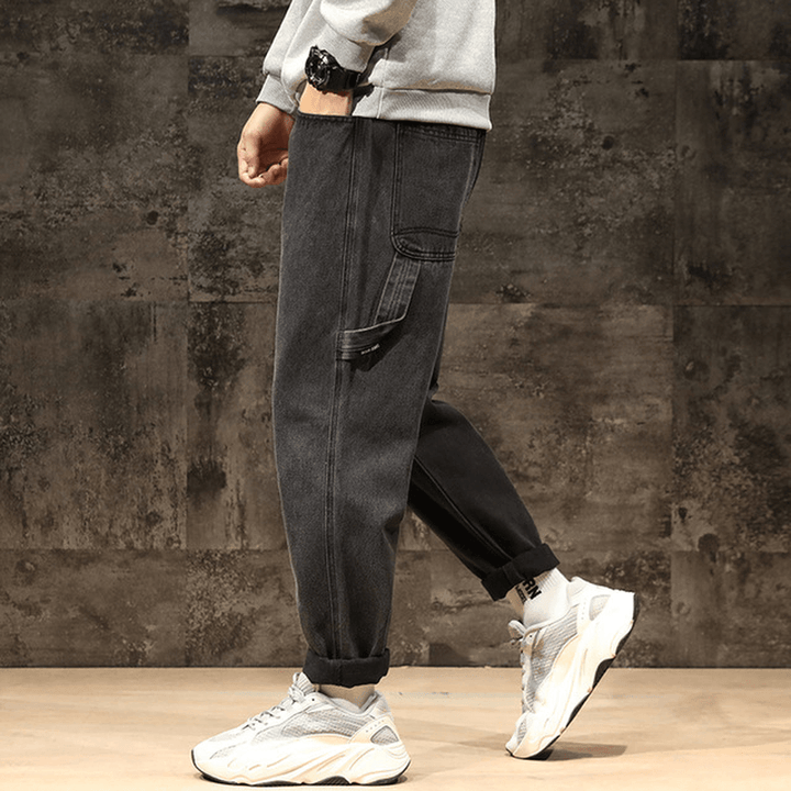 Season New Jeans Men Loose Feet Harem Pants plus Fertilizer XL Wind Trend Youth Casual Trousers - MRSLM