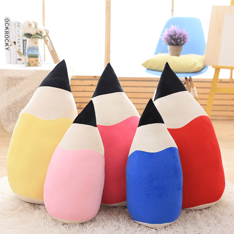 Creative Pencil Shape Pillow Seat Cushion Colorful Kawaii Cartoon Stuffed Plush Toy Novel Festival Gift - MRSLM