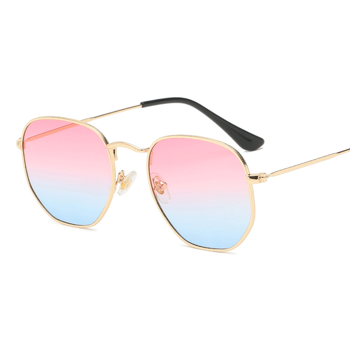 Harajuku Personality Irregular Sunglasses Fashion Metal Glasses Men'S Literary Style Sunglasses - MRSLM