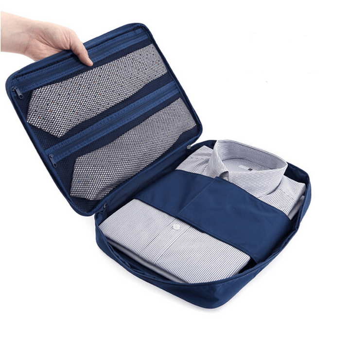 Travel Shirt Tie Sorting Pouch Zipper Organizer Waterproof Nylon Storage Bag - MRSLM